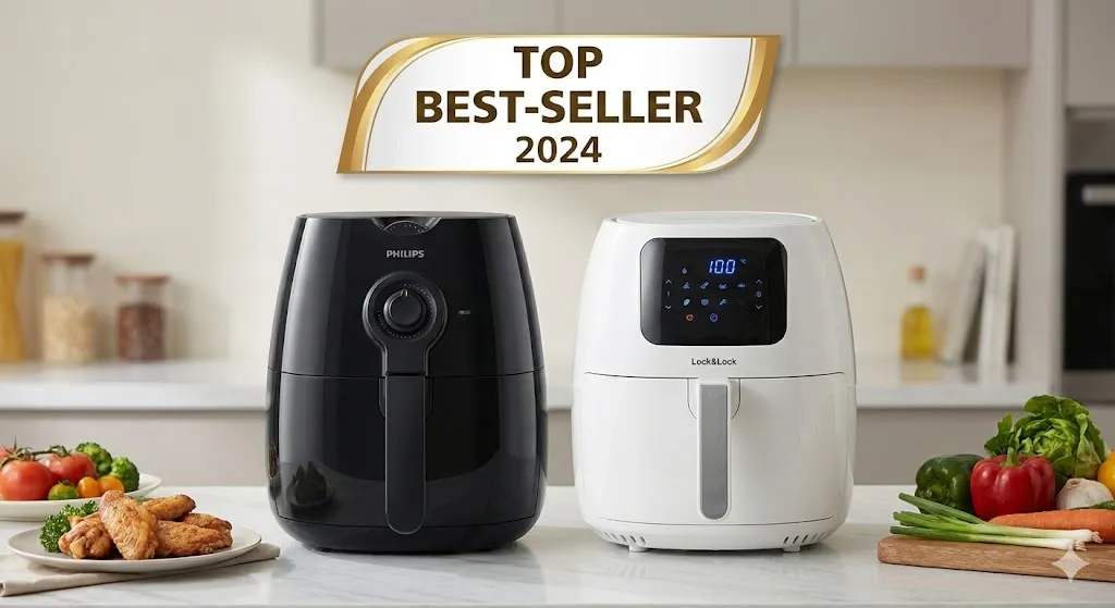 Top các mẫu nồi chiên không dầu bán chạy nhất 2024: Philips HD9270 và Lock&Lock EJF351