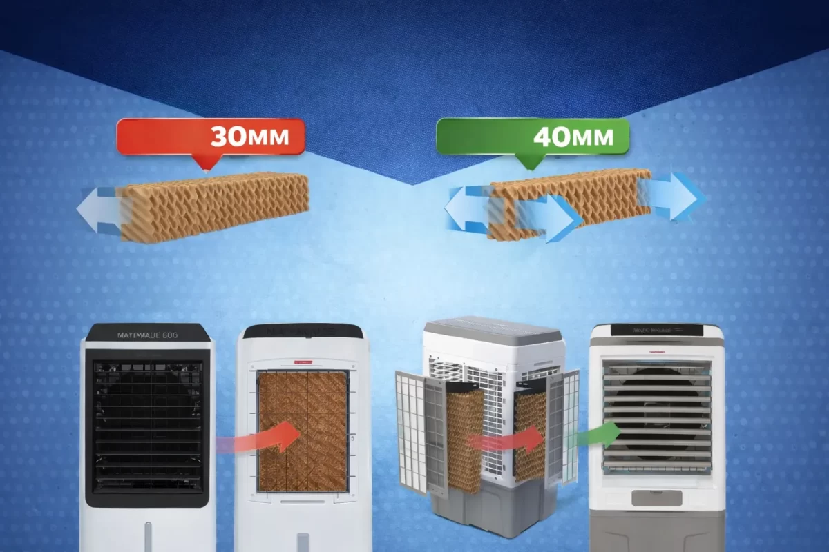 Cấu trúc màng xenluloza: Độ dày và mật độ dập sóng của tấm Cooling Pad quyết định hiệu suất thu nhiệt của không khí khi đi qua buồng nước